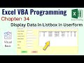 Display Data in List Box of User Form (VBA Programming - Chapter 34)