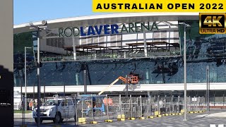 ⁴ᴷ Walking Melbourne Park: Australian Open 2022 - preparations underway | NEW! Show Court Arena