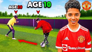 13 Year Old vs 23 Year Old Footballer.. Who is better?