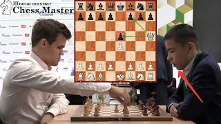 Magnus Carlsen VS Vokhidov Shamsiddin 16-year-old Master | Round 2 | World Rapid Chess 2018