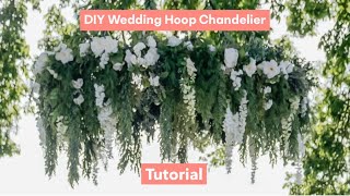 DIY Wedding Hoop Chandelier Tutorial