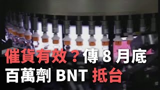 催貨有效？  傳最快8月底百萬劑BNT抵台【央廣新聞】