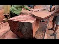 Wood Cutting Skills  Diamonds Inside The Most Expensive Tree In The World