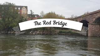 The red footbridge near Radyr and Melingriffith Tinplate Works.