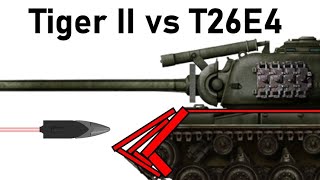 TIGER II vs SUPER PERSHING |  8.8cm Pzgr.39/43 Spaced Armour Piercing Simulation