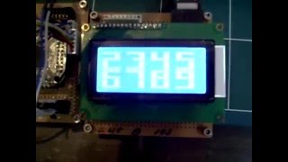 ATmega128 개발 시리즈, 실험200 LCD에 큰 문자표시하는실험