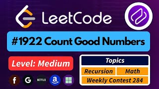 Count Good Numbers - LeetCode 1922 | Best Intuition + Easy Approach #coding #leetcode