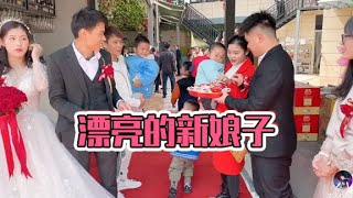 枫枫参加兄弟新婚喜酒，新郎帅气新娘漂亮，农村的婚礼喜庆又热闹【农人DJ枫枫】