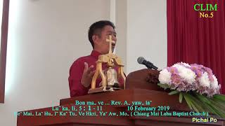 CLIM... Bon ma hkaw... 2019... NO.5..Luˉka‸ li‸ 5:1-11