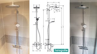 hansgrohe Crometta S 240 1jet Showerpipe Chrome 27267000 [Unboxing and Installation]