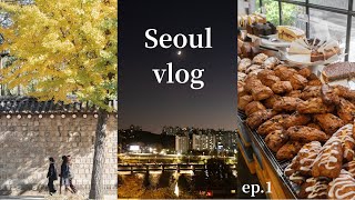 seoul vlog 秋の韓国ひとり旅  / 紅葉と漢江の夕暮れと夜景 / カメラぶらさげて街歩き