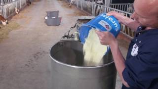 Mixing Calf Milk Replacer (CMR) - Large mixer