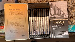 😯Doms Amariz Professional Pigment Liners \u0026 Marker Pens || 0.05-0.5 | Unboxing 😍- student arena