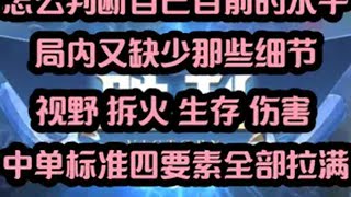 给优秀中单基本功一个定义 视野 拆火 生存 伤害 中单四要素 视野 拆火 生存 伤害 带入思考 每一波的细节和用意再尝试找出我的不足与缺点巅峰赛 国服甄姬 教学 中单 全局思路