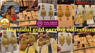 1st time ever Malabar gorgeous gold earring designs 🤩| Heavy gold earring collections | Earrings