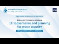 1C: Governance and Planning for Water Security