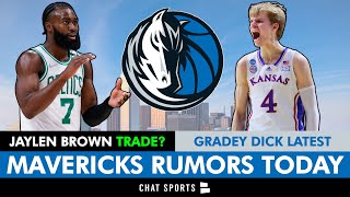 Mavericks Rumors Are HOT: Latest Jaylen Brown Trade Rumors + Mavs NOT Drafting Gradey Dick?
