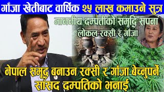 गाँजा खेतीबाट हरेक नेपालीले वार्षिक २५ लाख कमाउने सुत्र  | Sher bahadur tamang | weed plant in nepal