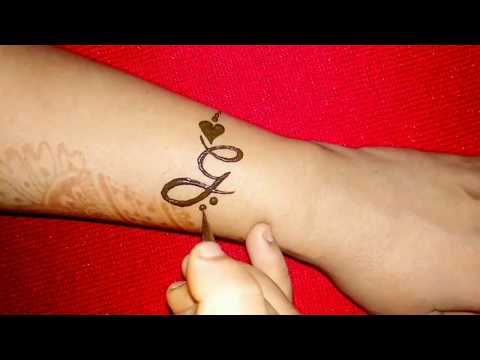 G Letter Henna Tattoo Design G Letter Henna Tattoo Design