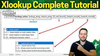 How to Xlookup in Excel | All Arguments Explained | If Not Found, Match Mode, Search Mode...