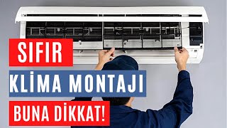 Sıfır Klima montajı yapılıyor. Samsung 12000 Klima | Tadilat tamirat Ev Vlog 2