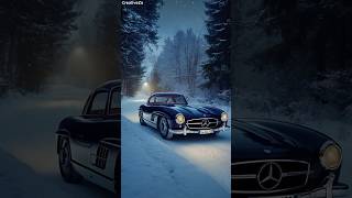 Mercedes-Benz Winter Night Drive | Luxury Cars in the Snow ❄️🚗  #aiworld #trendingshorts #mercedes