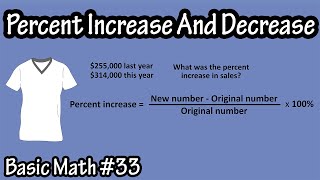 How To Calculate Percent Increase Or Percent Decrease - Formula For Percent Increase And Decrease