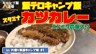 飯テロ！キャンプ飯 スタミナカツカレーがウマイ！ニンニクの芽入り  in 片添ヶ浜オートキャンプ場 #1