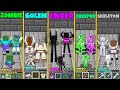 ALL FAMILY PRISONER MOBS ESCAPED FROM PRISON ENDERMAN ZOMBIE GOLEM CREEPER SKELETON Minecraft