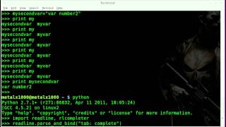 Auto Completion in the Python Console - Linux