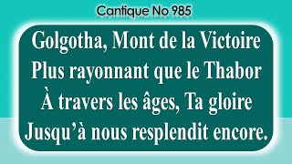 No 985-Golgotha, Mont de la Victoire