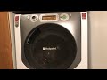 hotpoint aqualtis aq113d full demo on coloured load wash