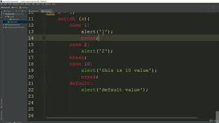 13 Switch condition in JavaScript