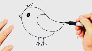 How to draw a Bird Very Easy Step by Step