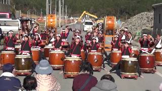 石巻市立雄勝中学校 復興輪太鼓 -  おがつ店こ屋感謝祭太鼓まつり