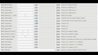 xhtml css Javascript math methods code