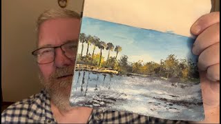 Art Journal Day 35: Painting Silver Springs in Gouache