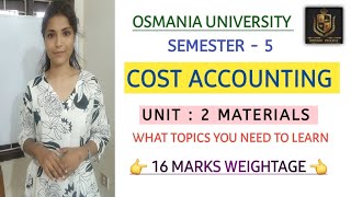 COST ACCOUNTING || UNIT : 2 || MATERIALS || 💯 PASS || LIFO FIFO WEIGHTED \u0026 SIMPLE @shivanipallela