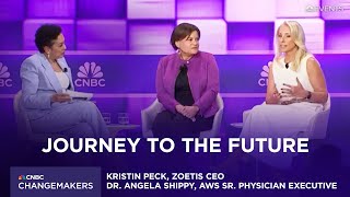 Amazon Web Services Dr. Angela Shippy \u0026 Zoetis CEO Kristin Peck at CNBC Changemakers Summit 2024