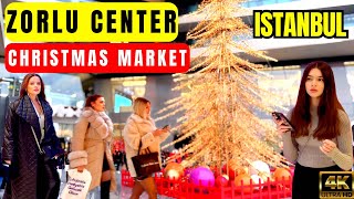 🇹🇷 Istanbul Zorlu Center in Christmas Time Turkey 4K