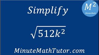 Simplify √(512k^2)