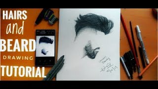 Draw a Hair and Beard | realistic sketch | Tutorial
