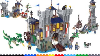 LEGO Creator Medieval Castle thorough review, all 3 builds + all combined! 31120