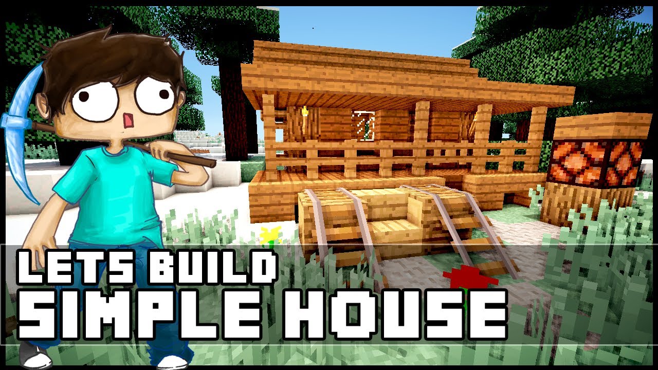 Minecraft How To Build A Simple Starter House Youtube