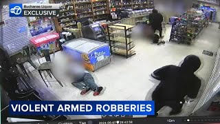 Video shows violent armed robbery at Chicago liquor store