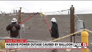 Thousands in Las Vegas Valley lost power due to mylar balloons