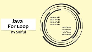 For Loops in Java | Java Bangla Tutorial