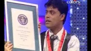 Potesh from Assam creates guinness record by eating 'drinking glass' in 1 minute 27 seconds.flv