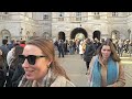 15 times troopers deal firmly with half term tourist crowds at horse guards