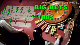 BIG BETS 100$ IN TABLE IN ROULETTE IN REAL CASINO 26/01/2025